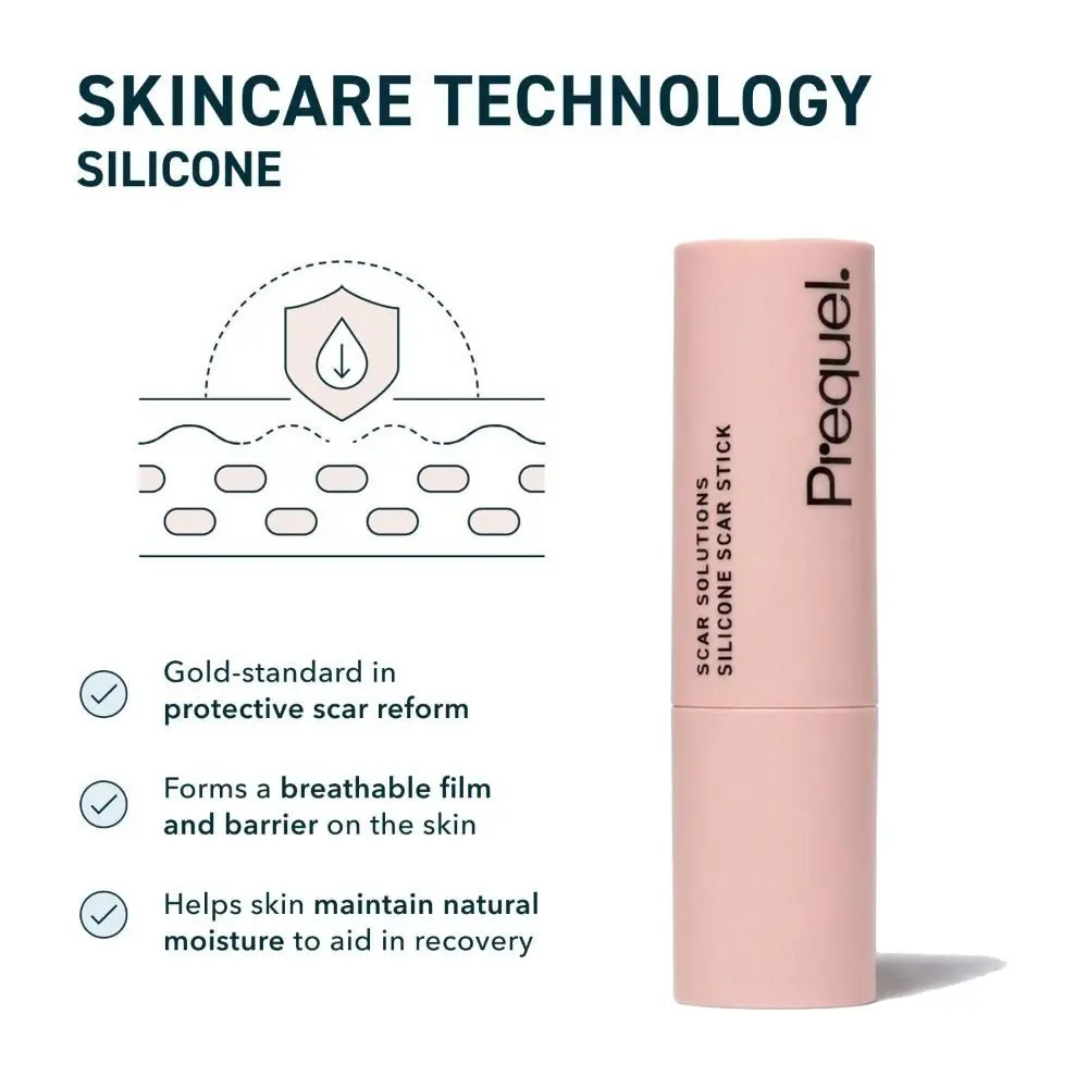 60% Silicone Silicone Scar Stick Thick Solid Centella Asiatica Extracts Scar Treatment Stick Soothing Formula Vitamin E Infused