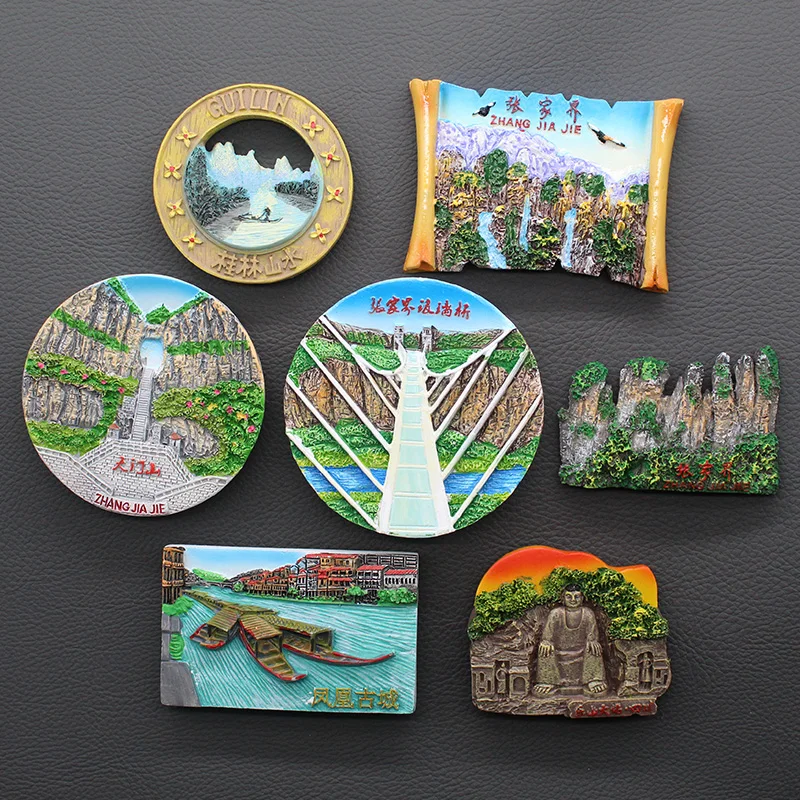 Наклейки на холодильник в стиле древнего города Хунань чжанцзяцзи тяньмэнь