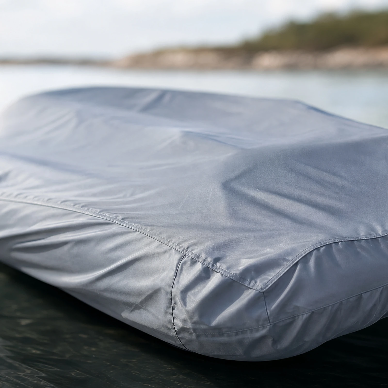 Inflatable Boat Cover Elasticated Dinghy Cover Dustproof Double Stitched for Outdoor Storage, Mooring