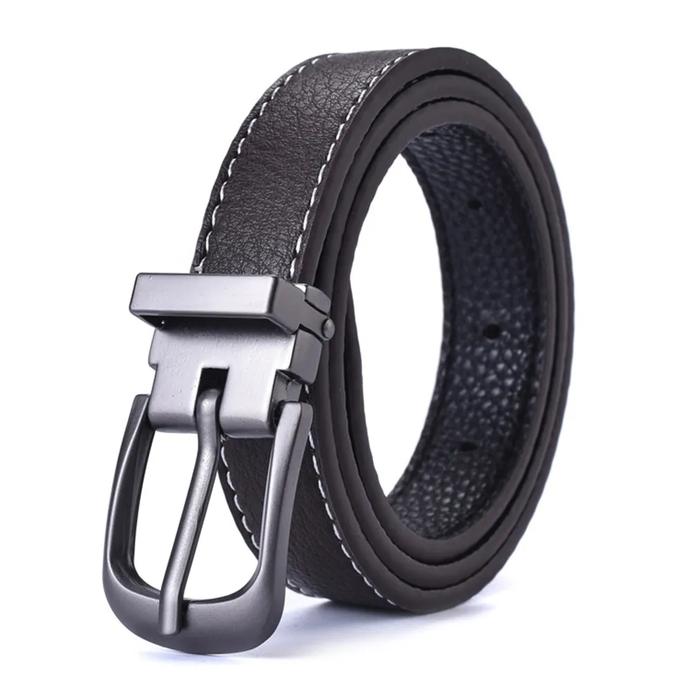 Unisex belt, casual, versatile, simple, black, thin, waist belt, Korean style, retro, pin buckle, jeans belt, student