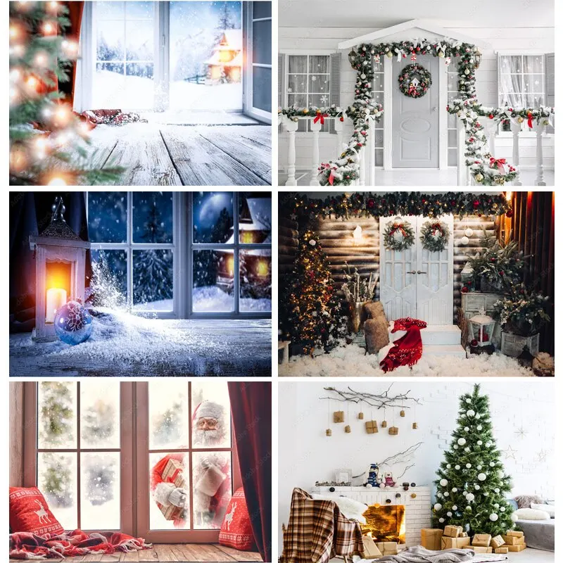 

Christmas Theme Photography Background Snowman Christmas tree Children Portrait Backdrops For Photo Studio Props 211114 SDSD-03