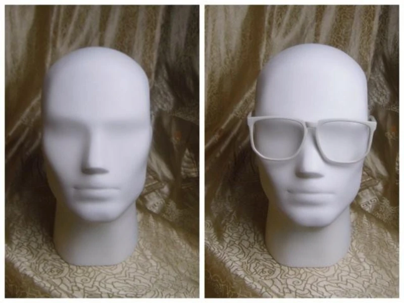 

Fiberglass Male Mannequin Head for Hat Wig Headphones Display Manikin Doll Heads