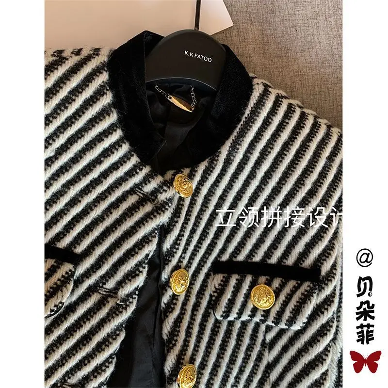 Xiaoxiangfeng woolen jacket women's cold department high-end short spring 2023 new small top