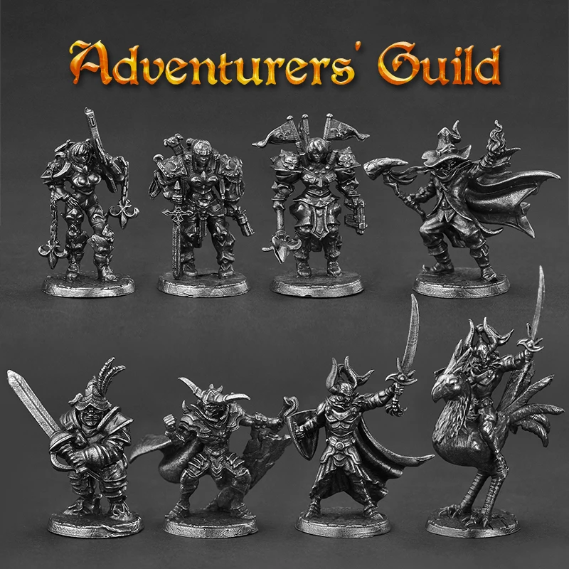 Metal Adventurers' Association Soldier Actiefiguren Model Eindproduct Bordspel Miniatuur Ornament Accessoires Model