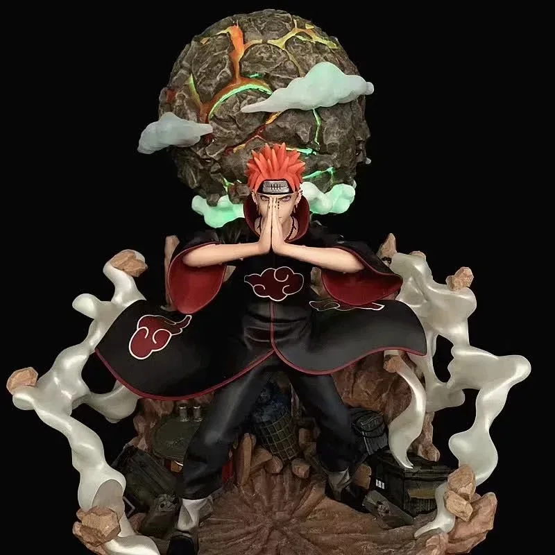 38cm nouveau Naruto Anime Figure douleur périphérique PVC modèle avancé lueur Statue décoration de bureau ornements cadeaux de noël jouets
