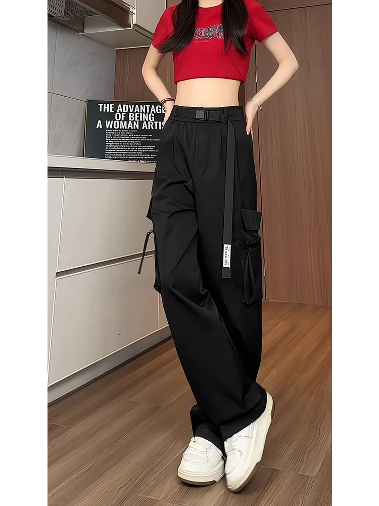 

Soft ell Paratrooper Workwear Pants Men's Summer Casual Trousers Belt Straight Leg Large ket Waterproof Tactical Pants