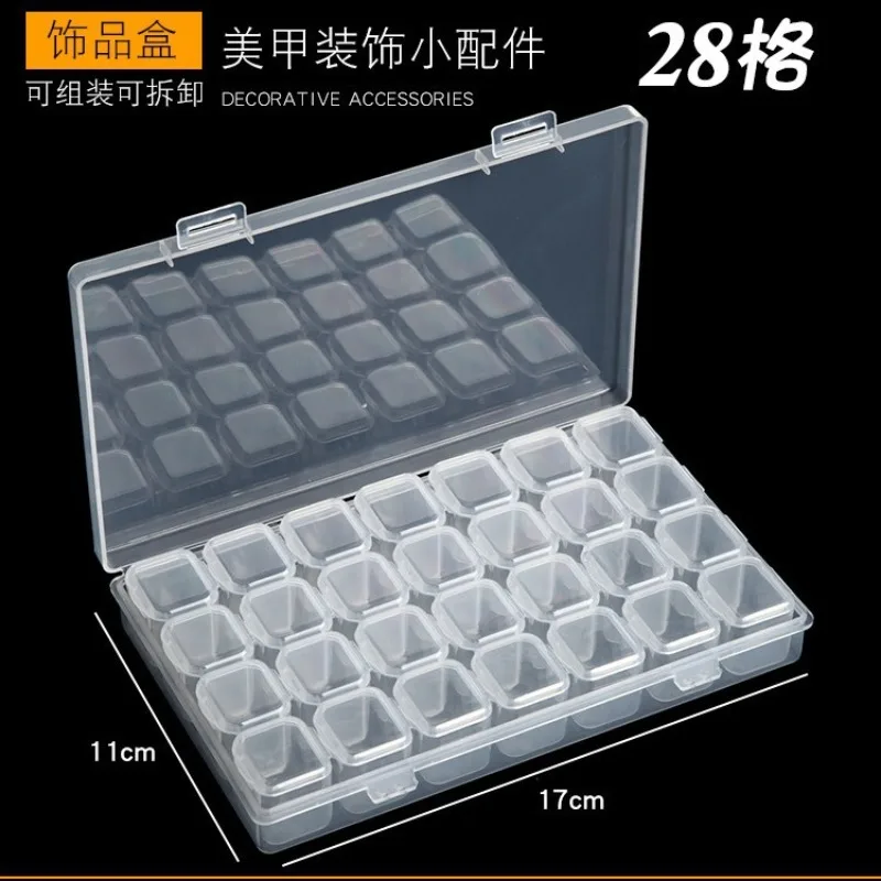 28 Slots Adjustable Plastic Storage Box Case for jewelry Diamond Embroidery Craft Bead Pill Holder Tool GYH