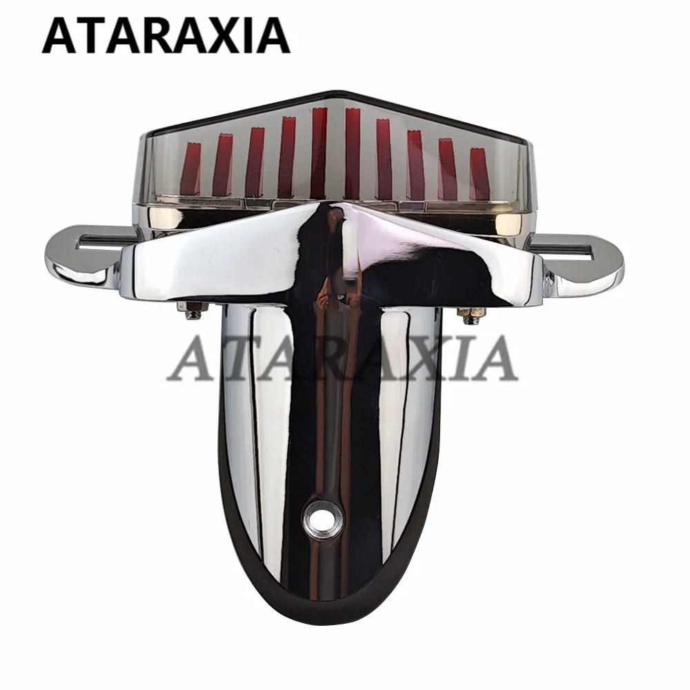 LED الضوء الخلفي دراجة نارية الذيل ضوء لمبة خلفية الفرامل وقف الضوء ل هارلي الدراجات مقهى المتسابق بوبر المروحية ث/لوحة ترخيص مصباح #3