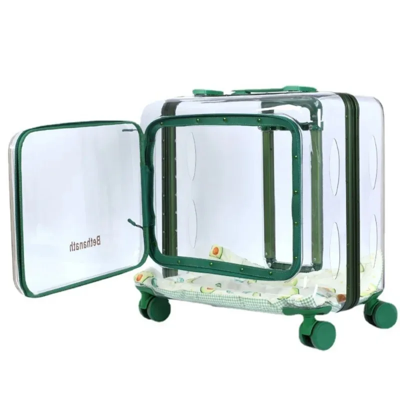 Pet Trolley Suitcase Carrier Transparent for Cats and Small Dogs Design Outdoor Pet Transport Travel Accessories Pet Products