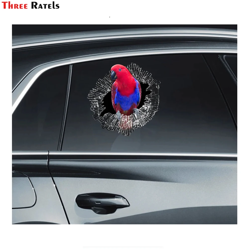

Три Ratels I688 Красный попугай забавные виниловые планировщик наклейки и декор для кузова автомобиля виниловый водонепроницаемый материал