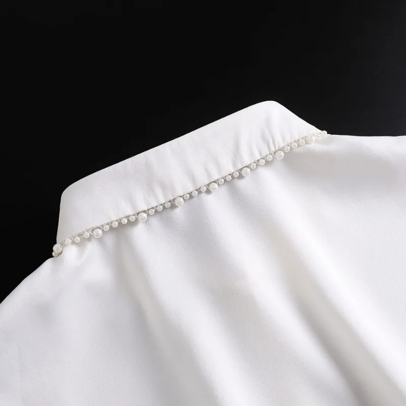 Formal Fake Collar for Mens and Womens Beads Decoration  Spring and Autumn Sweater Half Shirt Detachable Bottoming Fake Collars