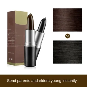 One-Time Cabelo Dye Pen, Instantânea Cobertura Raiz Cinzenta, Vara de creme, Rápido Temporário Cover Up, Branco, Preto, Marrom, Creme 10 principais vendas tinta preta para pintar cabelo - №1