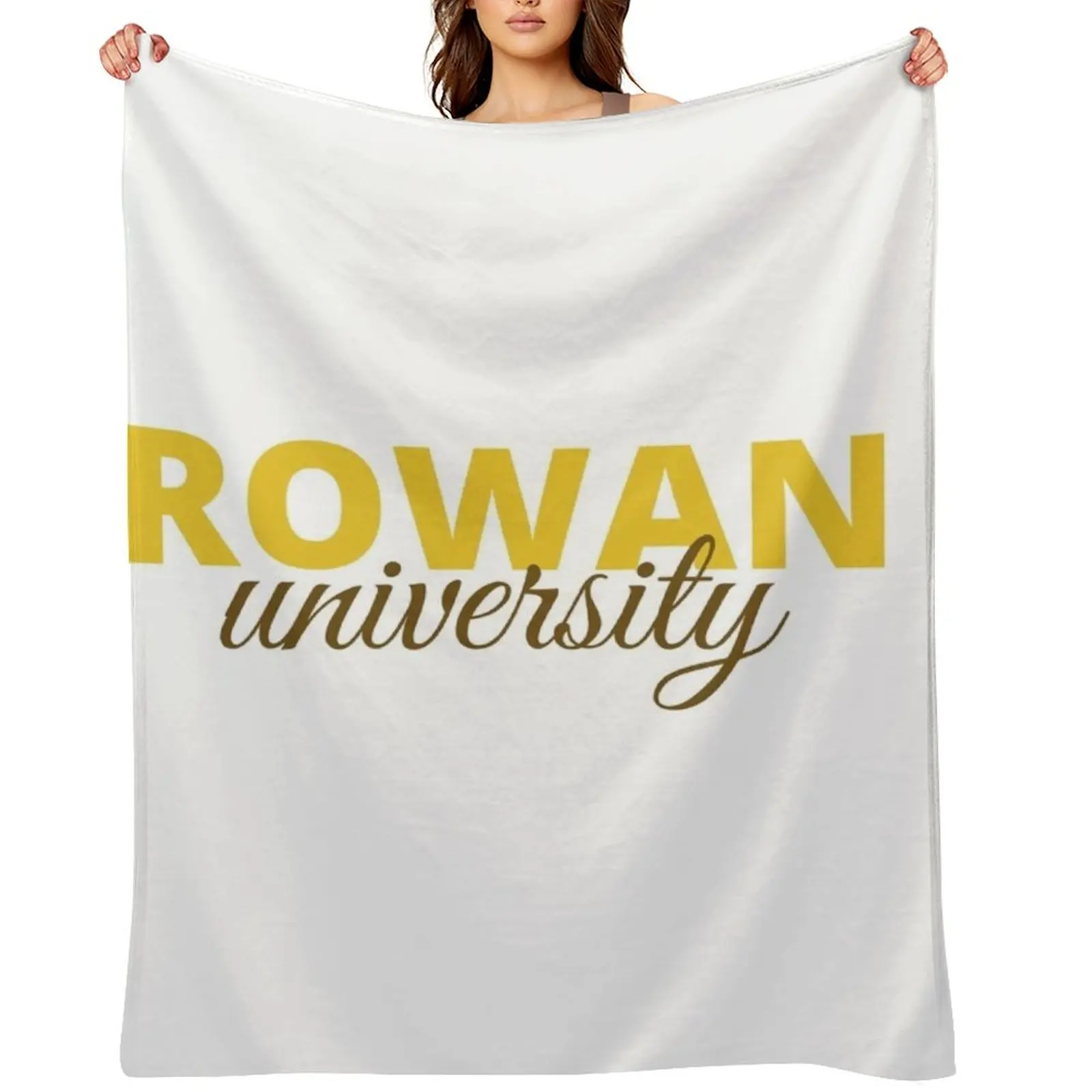 

Rowan University Cursive Throw Blanket Polar Personalized Gift Loose Decorative Throw Blankets