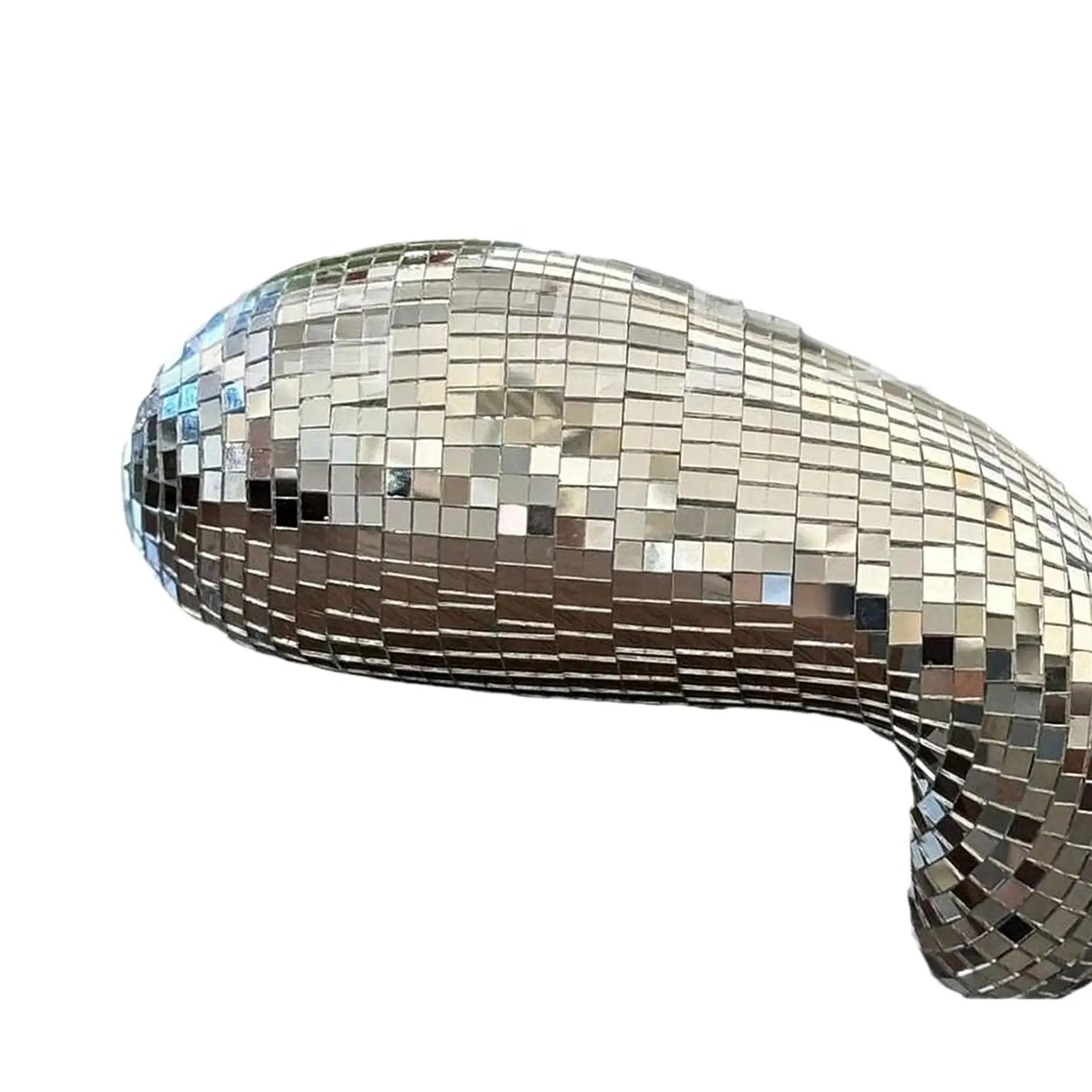 Shining Reflective Disco Ball Decor Silver Mirror Handicraft Modern Art for Christmas Home Party Props