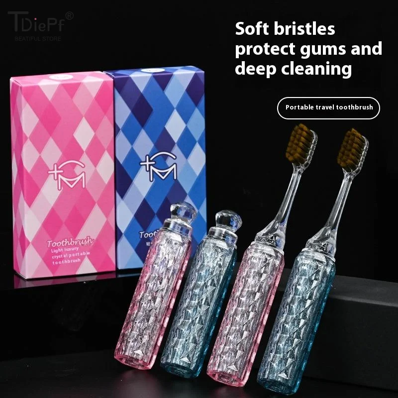 

1/2 шт. зубная щетка с мягкой щетиной, губная помада, зубная щетка со съемной ручкой для мужчин и женщин, дорожный размер, инструмент для ухода за зубами