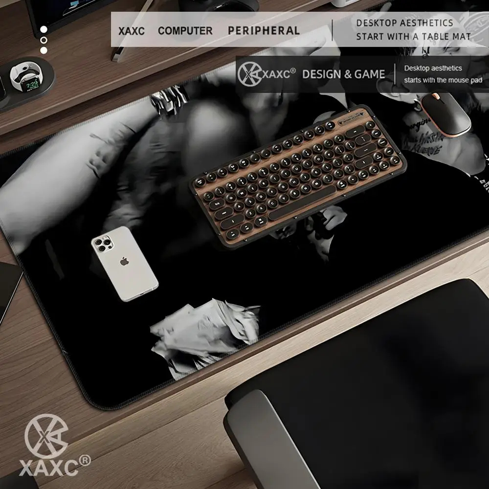 Rapper Anuel AA Singer MousePad Non-slip Locking Edge DeskMat PC Laptop Accessories Rubber Office Keyboard Game Carpet XAXC