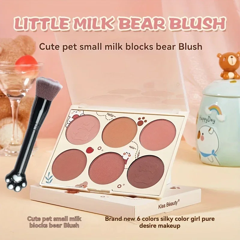 paleta-de-blush-de-seis-cores-para-meninas-a-prova-d'Agua-com-acabamento-cintilante-e-matte-perolado-kit-de-maquiagem-natural-multicolorido-para-estudantes