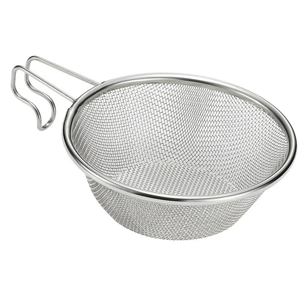 Stainless Steel Soil Sifter with Handle 2 Pack Foldable Garden Sieve for Compost Soil Debris Filtering 17x4.3cm