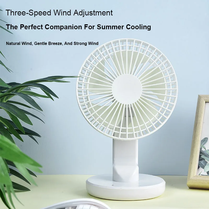 Three Speed Wind Force Portable Mini Fan Wireless Usb Desktop Small Multi Angle Air Supply Camping Wall Hanging Rotation Mute