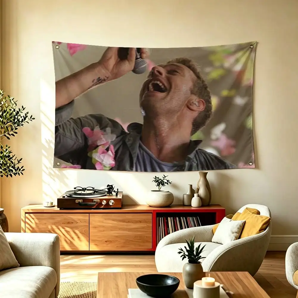 Singer Coldplay-Chris M-Martin  Flag Suitable For Party Club Outdoor Interior Wall Decoration Banner Fans Gift