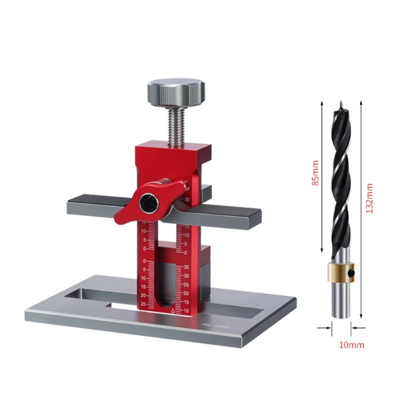 For Easy and Precise Door Installation Projects Professional Aluminum Alloy Cabinet Door Jig with Clamp and Drill Bits