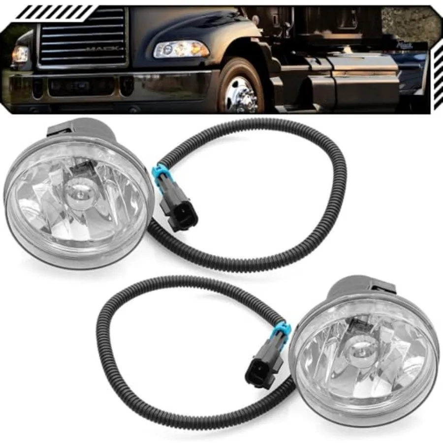 

Halogen Replacement Spec Fog Lights Compatible with MACK 0816 PINNACLE [ 48M0429M 22067654 ] Pair for Enhanced Visibility in Ad
