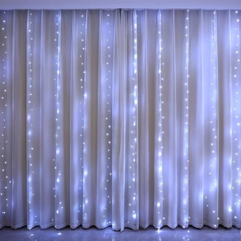 Curtain LED String Lights USB Plug-in Christmas Decoration with Remote Control Holiday Wedding Indoor Party Lights Bedroom Home