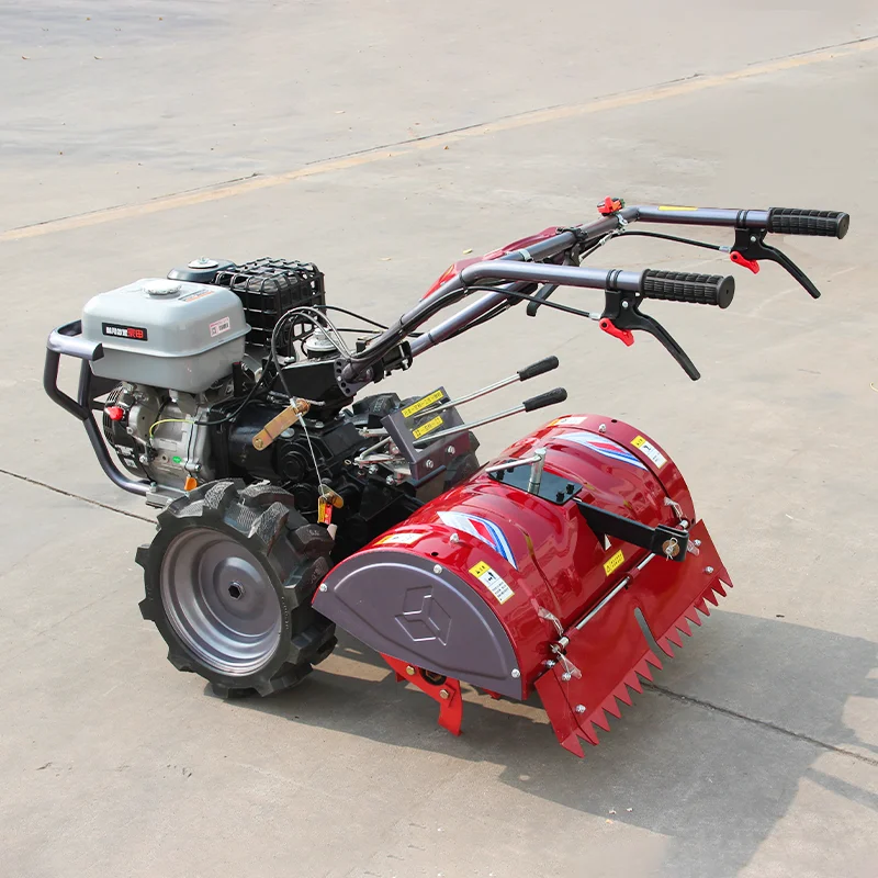 Micro Tiller Machine Mini Rotary Cultivator With Height Adjustable Handles For Agricultural Use Hand Self Propelled
