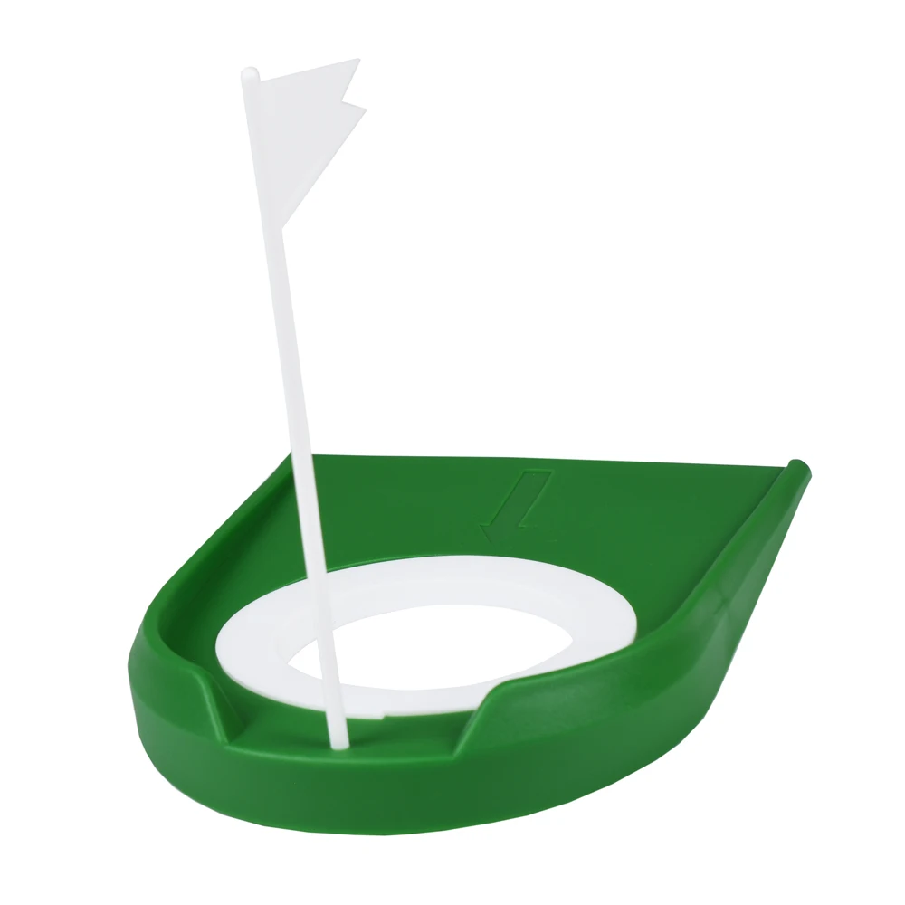 Entrenador de Putting de Golf para interiores con bandera de agujero, Putter verde, Ayuda de práctica, patio en casa, Ayuda de entrenamiento al aire