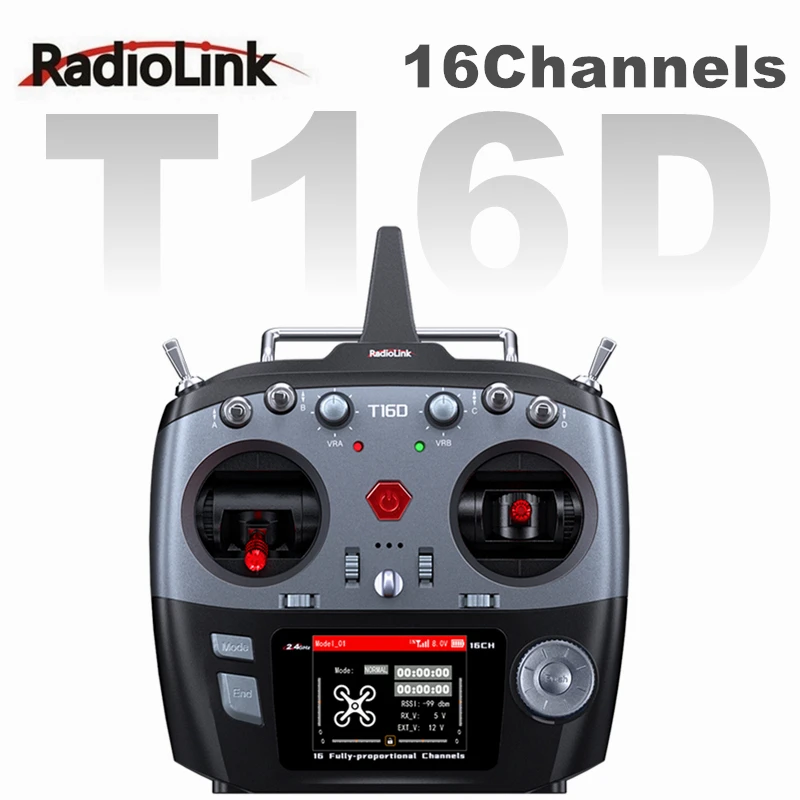 Pilot zdalnego sterowania RadioLink T12D T16D z odbiornikiem, obsługuje moduł wysokiej częstotliwości ELRS, do UAV, FPV, zdalnie sterowanych samochodów, robotów i gier wirtualnych. — zdjęcie produktu 4
