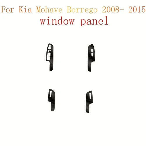 Imagen 2 del producto Calcomanías adhesivas de moldura de cambio de Color para consola central Interior de coche de fibra de carbono para KIA Mohave Borrego 2008-2015