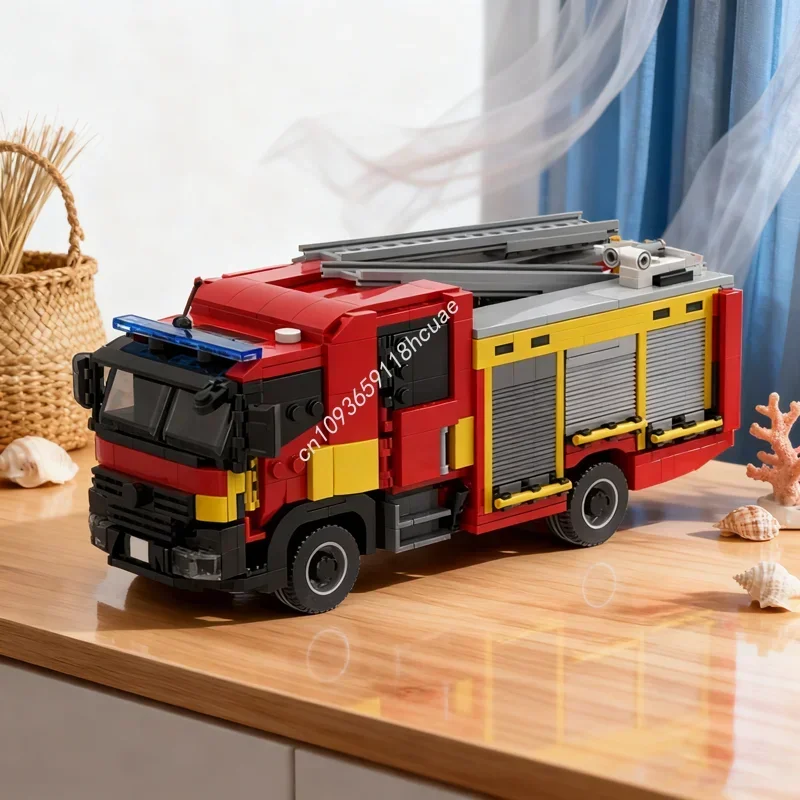 

1036pcs MOC London Fire Brigade LFB Pump City Fireed Model Building Blocks Toys Construction Festival Gifts DIY Idea Brick