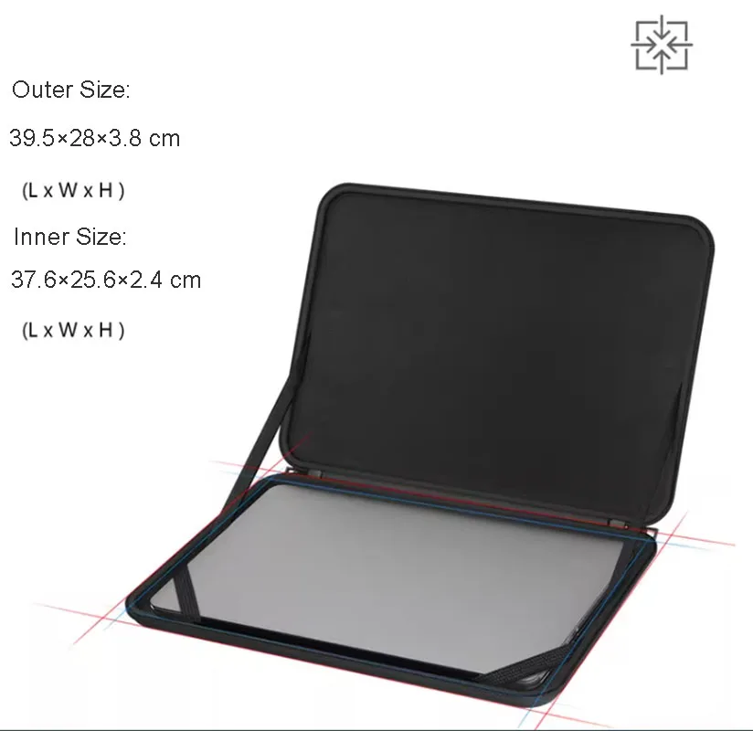 Hard Laptop Sleeve Bag for 16.2 inch MacBook Pro M4 2024/M3 2023 16 inch Samsung Galaxy Book 5/4/3 Pro 360 ASUS TUF Gaming F16