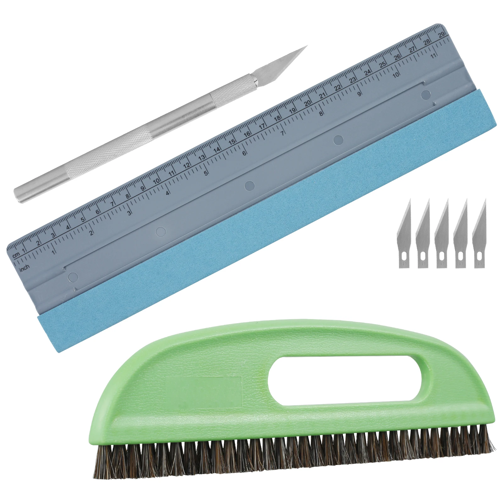 Wallpaper Smoothing Tool Kit Wallpaper Felt Squeegee Set Wallpaper Smoothing Brush Set with Carving Cutter Multifunctional Wall