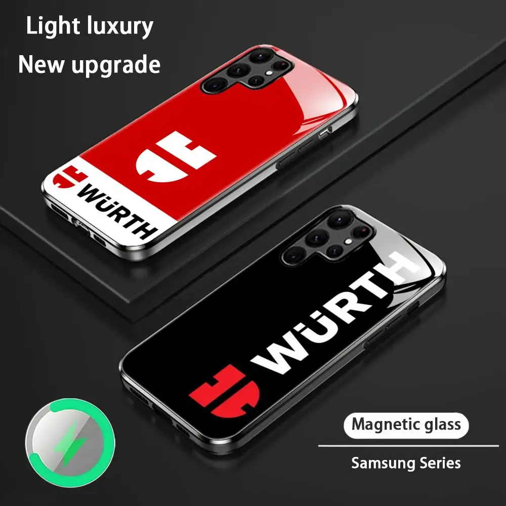 

Ger Wurth Phone Case For Samsung S25 S24 S23 S22 S21 S20 Plus Ultra Note20 Glass Magnetic Case