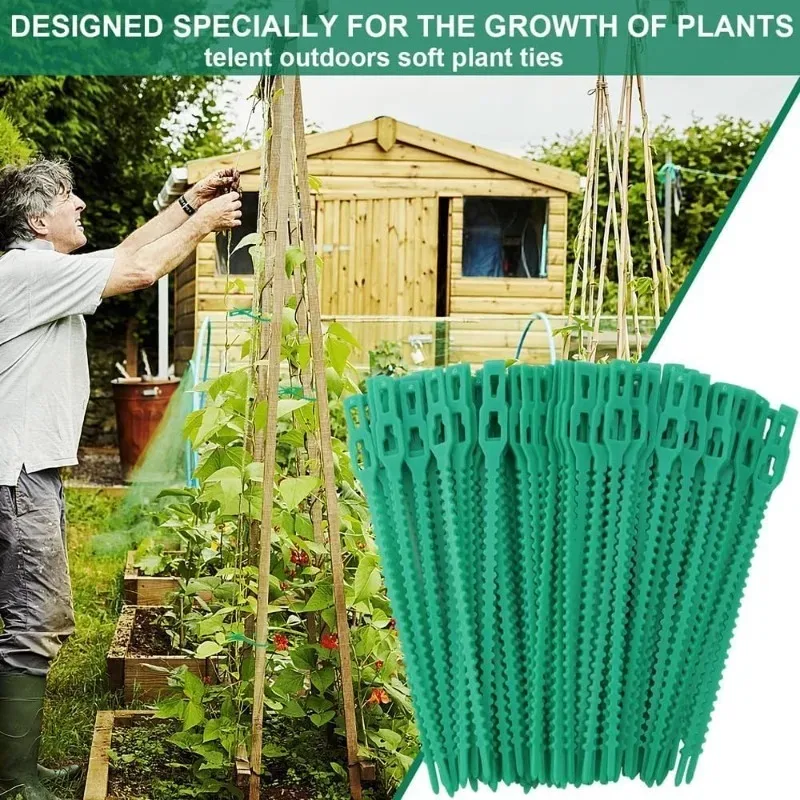 Wholesale Reusable Plant Fixed Zip Ties Adjustable Self-locking Tie for Garden Tree Climbing Support Plant Vine Tomato Stem Clip view 4