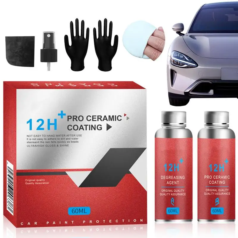 Crystal Shine Car Wax 60ml Refurbished Crystal Plating Solution High-Hardness Car Shine Coating Agent Waterproof Protection