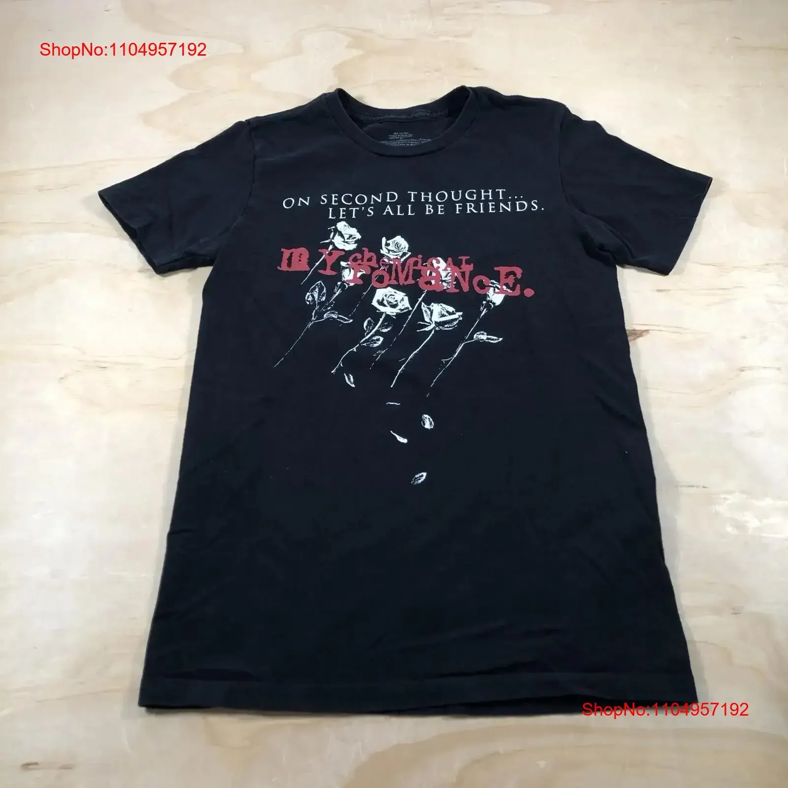 My Chemical Romance T shirt Womens Medium On Second Thought Let s All Be Friends vintage Washed Soft Slightly