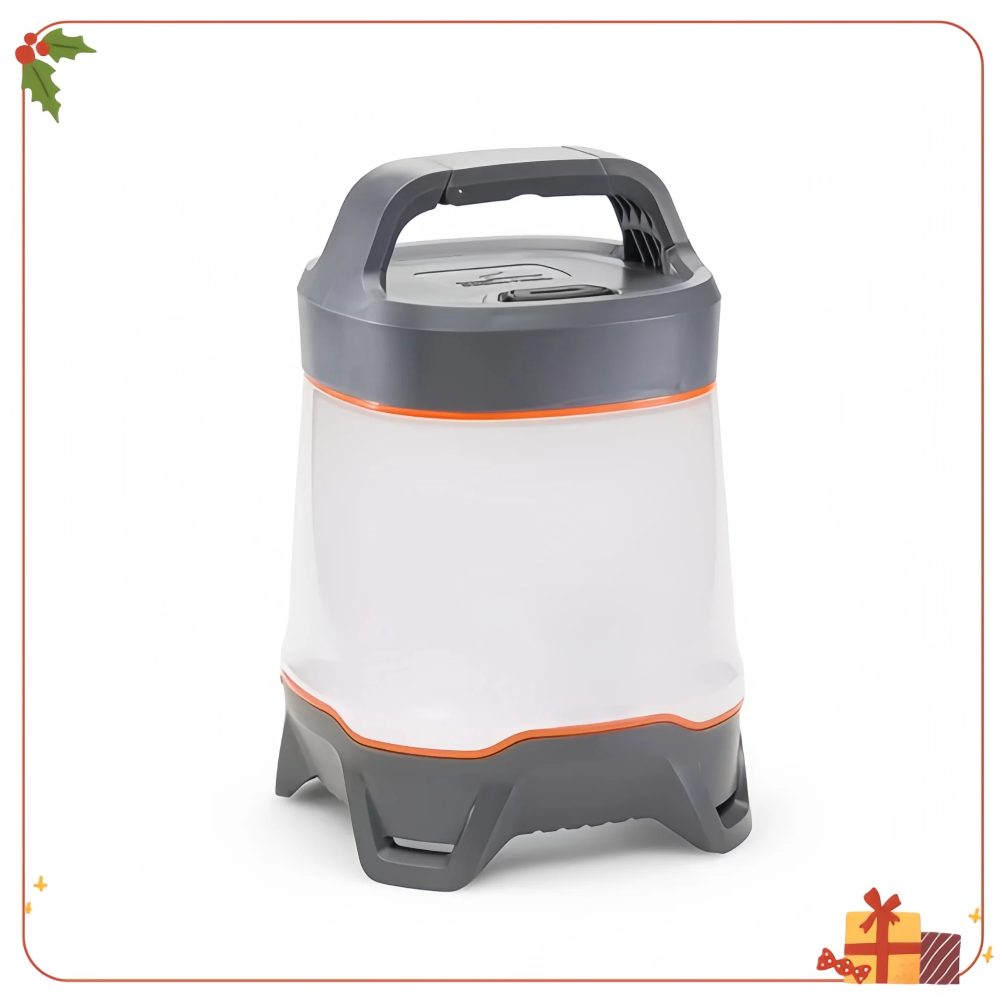 فانوس تخييم LED 1000 لومن - وقت تشغيل طويل الأمد لمدة 275 ساعة، مقاوم للماء، برتقالي/رمادي #1