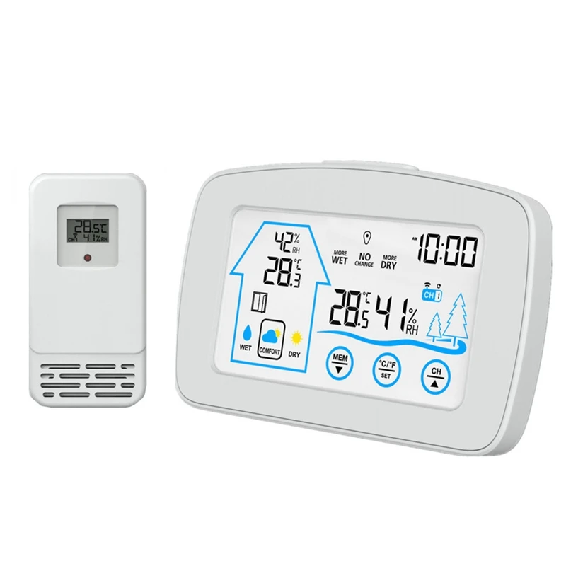 

YJ-5003 Press Screen Weather Station Transmitter Humidity Meter Clock