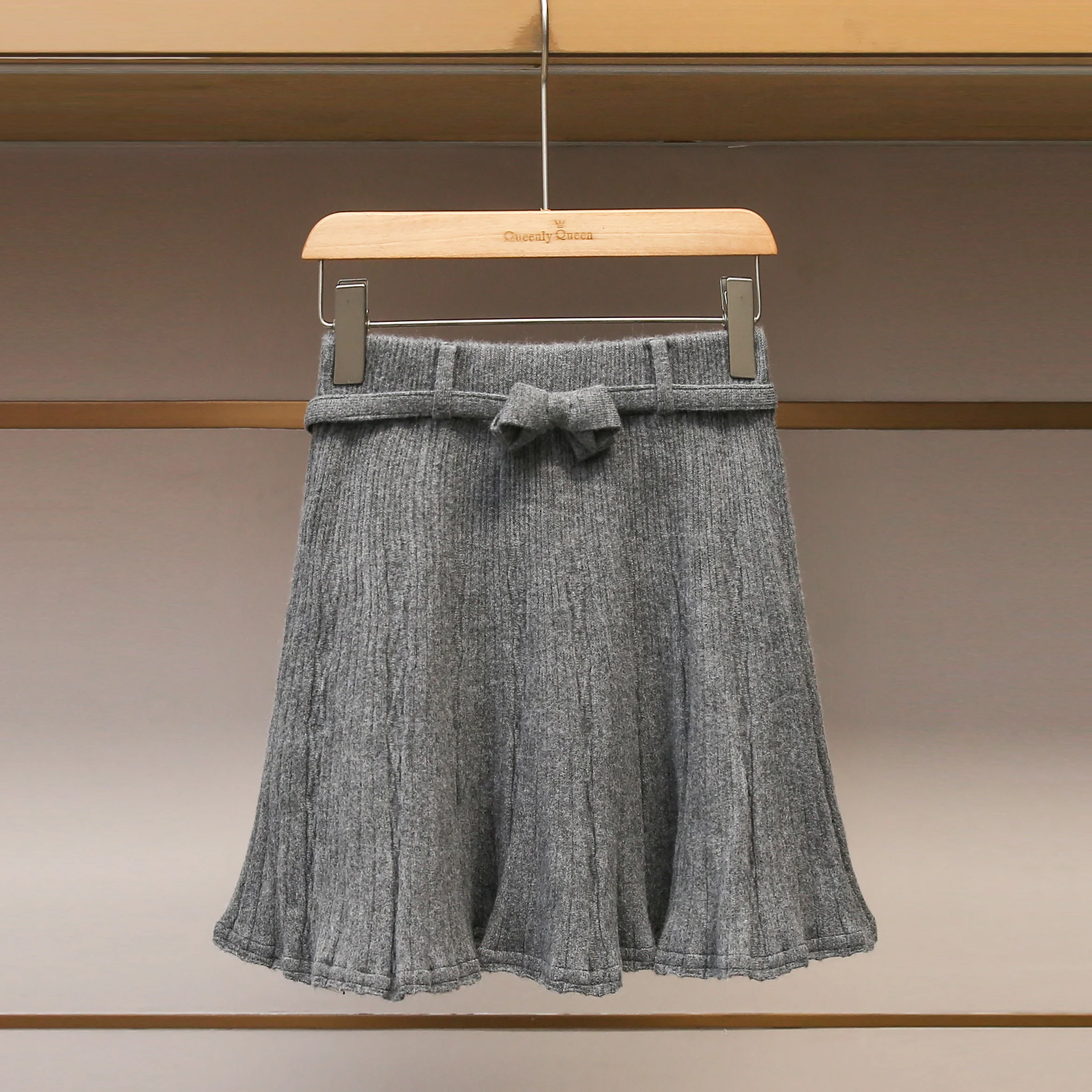 

Modern mat A-Line Knitted Pleated Skirt High Waist Ci Commute Suitable ort Skirt Casual Sle Ladies Skirt