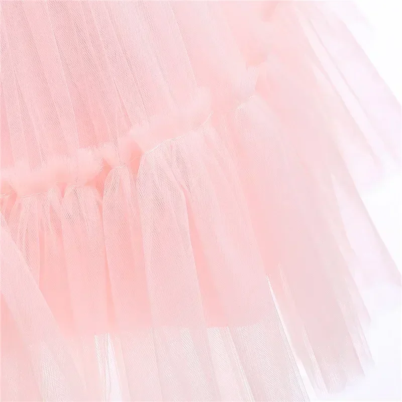 Baby Girls Dress for Birthday Party Wedding Prom Kids Bow Pink Dresses Infant Girl 1st Birthday Baby Set Princess Baptism Dress