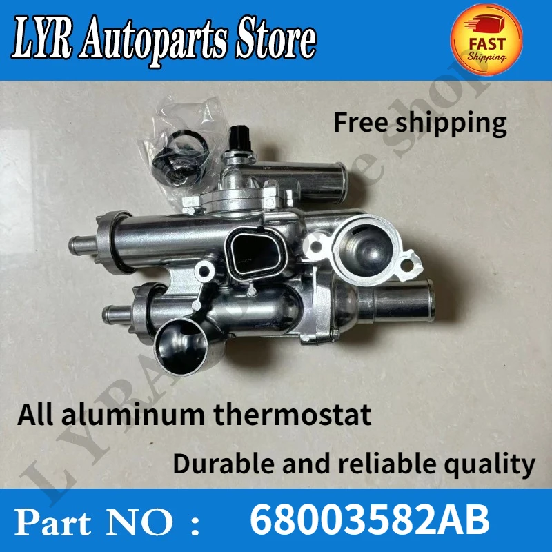 Conjunto de carcasa de termostato de aluminio mejorado de alta calidad para Chrysler Dodge Journey Jeep Compass 2.0L 2.4L 68003582AB