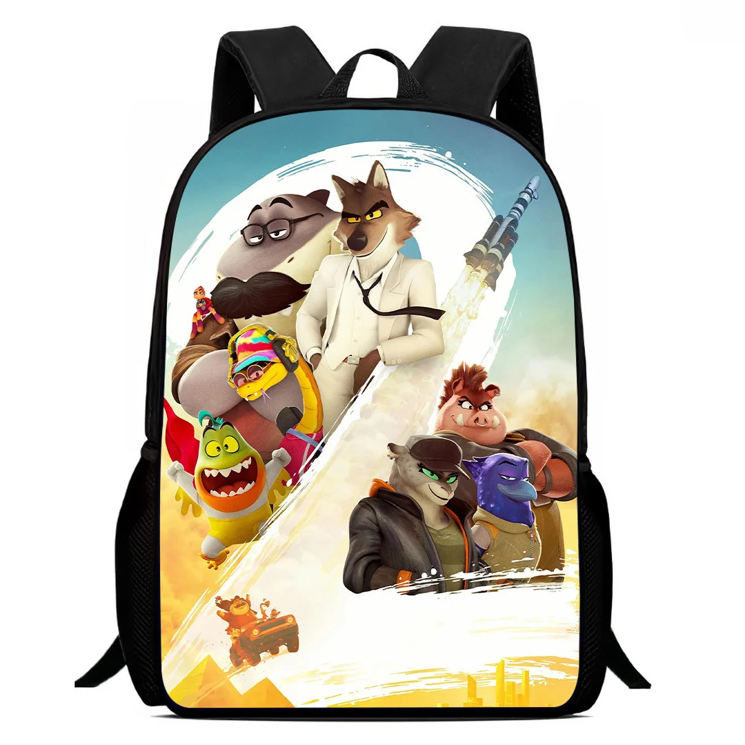 

The Bad Guys 2 Backpack For Girls Boys Pen Bags Bookbag Sets With Lunch Box For Primary School Students Daypack