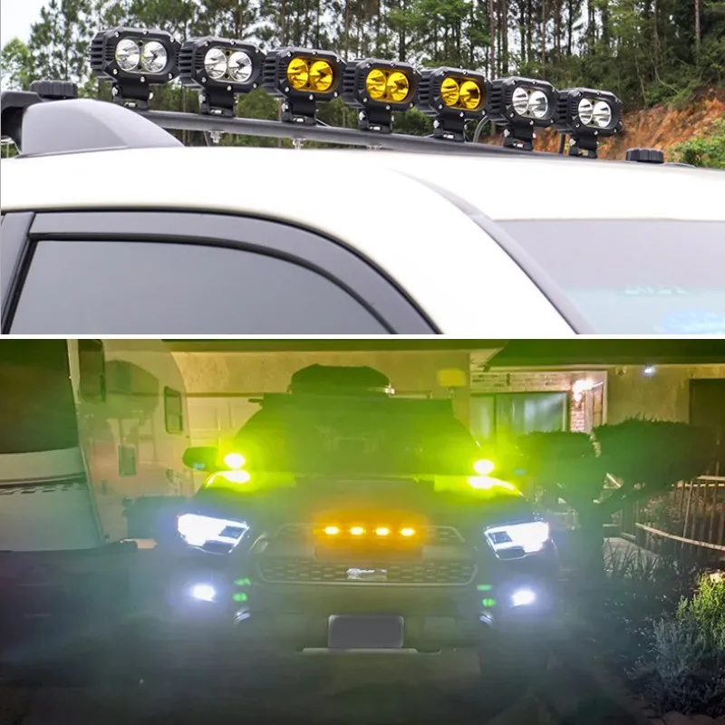 4インチスポットアンバーLED作業用フォグライトオフロード4x4 SUV車