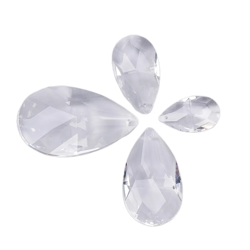Lustre CitroLamp en Verre Transparent, Perle Multi Facettes, Gouttes de Visage, PmotLamp
