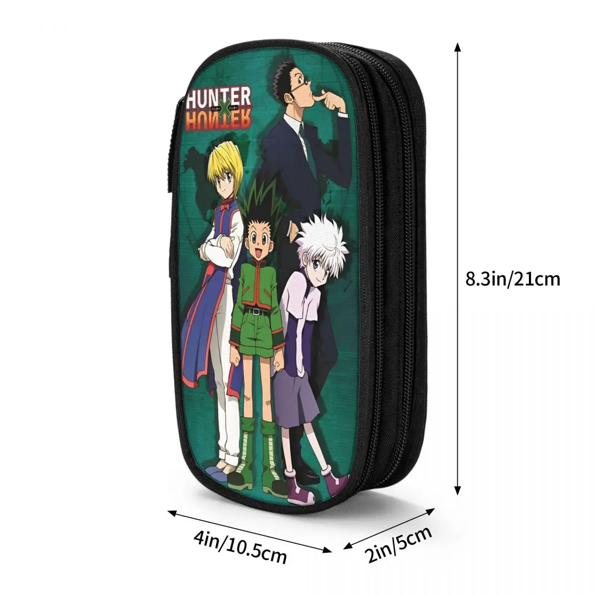 Imagem -06 - Hunter x Hunter Anime Lápis Cases Lovely Cartoon Caneta Titular Bolsas para Estudante Grande Armazenamento Material Escolar Zíper