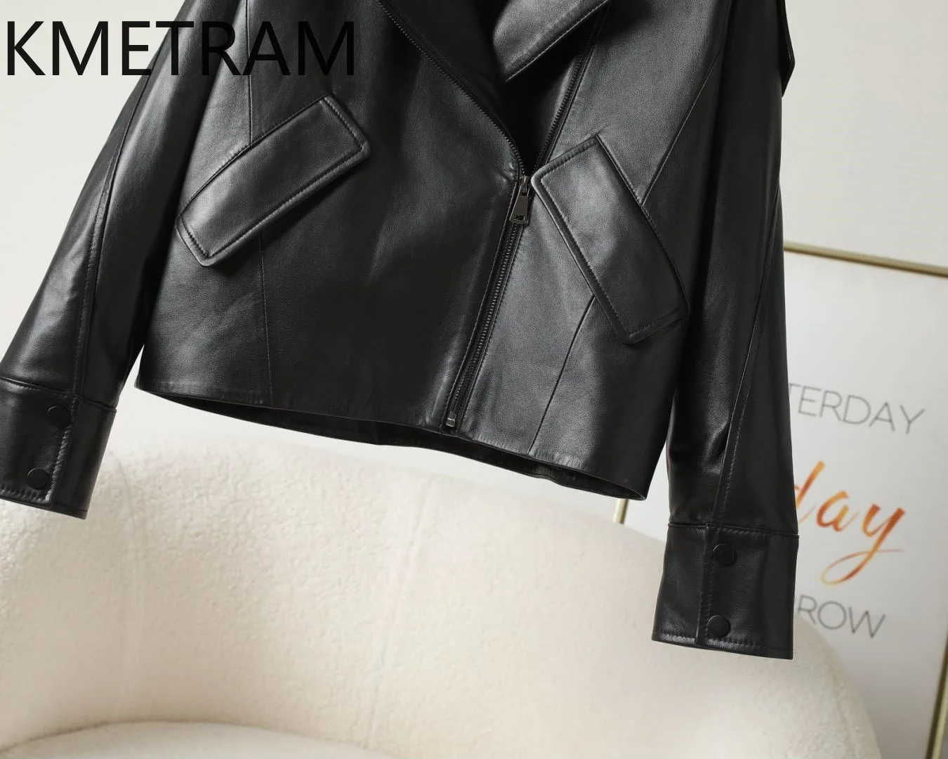 100 % echte Schaffelljacke für Damen, kurze, lockere Echtlederjacken für Damen, neu in Oberbekleidung, Herbst-Damenkleidung, 2025 Robertoка