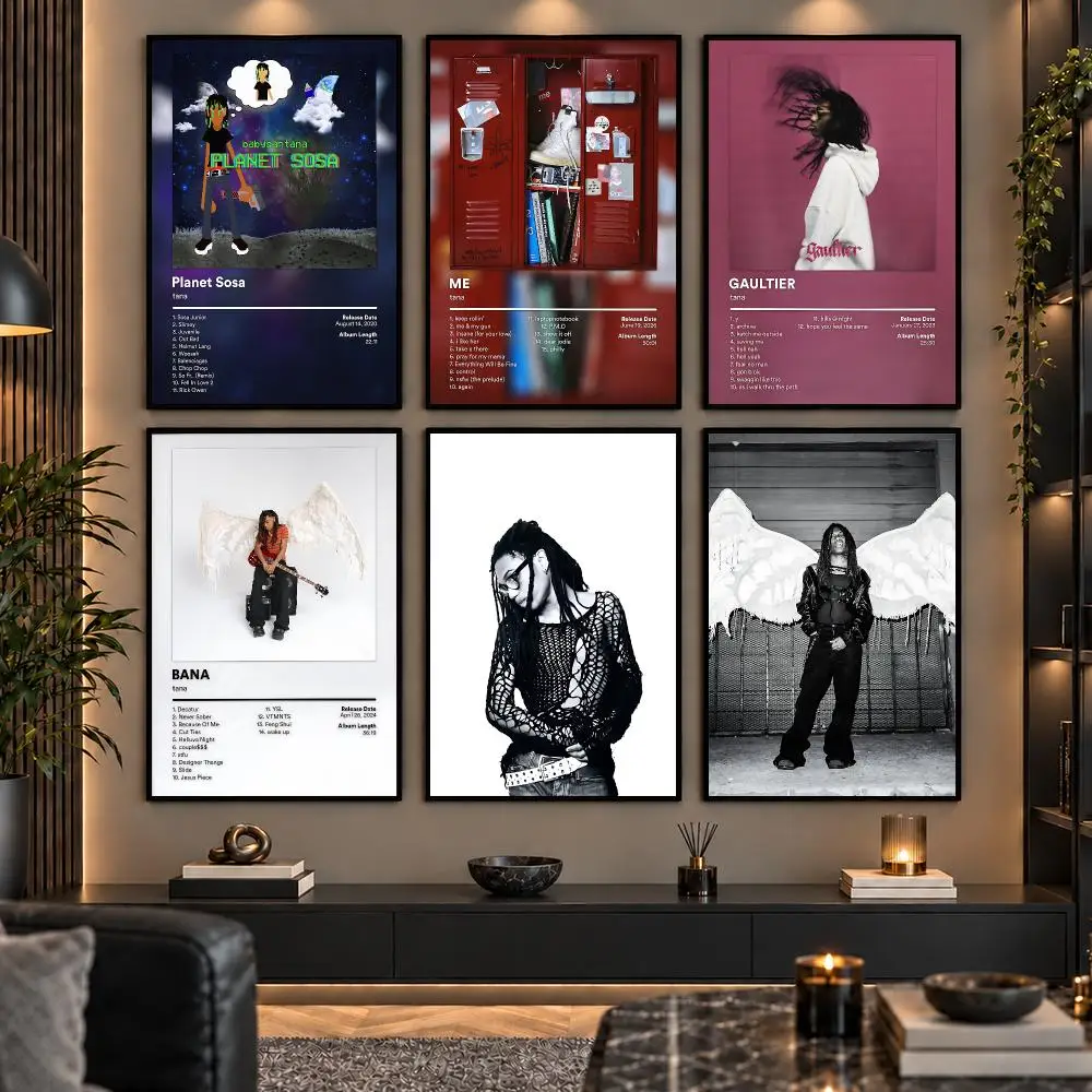 Underground Rap Artist T-tana Painting Calligraphy Canvas Poster Wall Art Prints for Living Room Bedroom Home Decor Gift