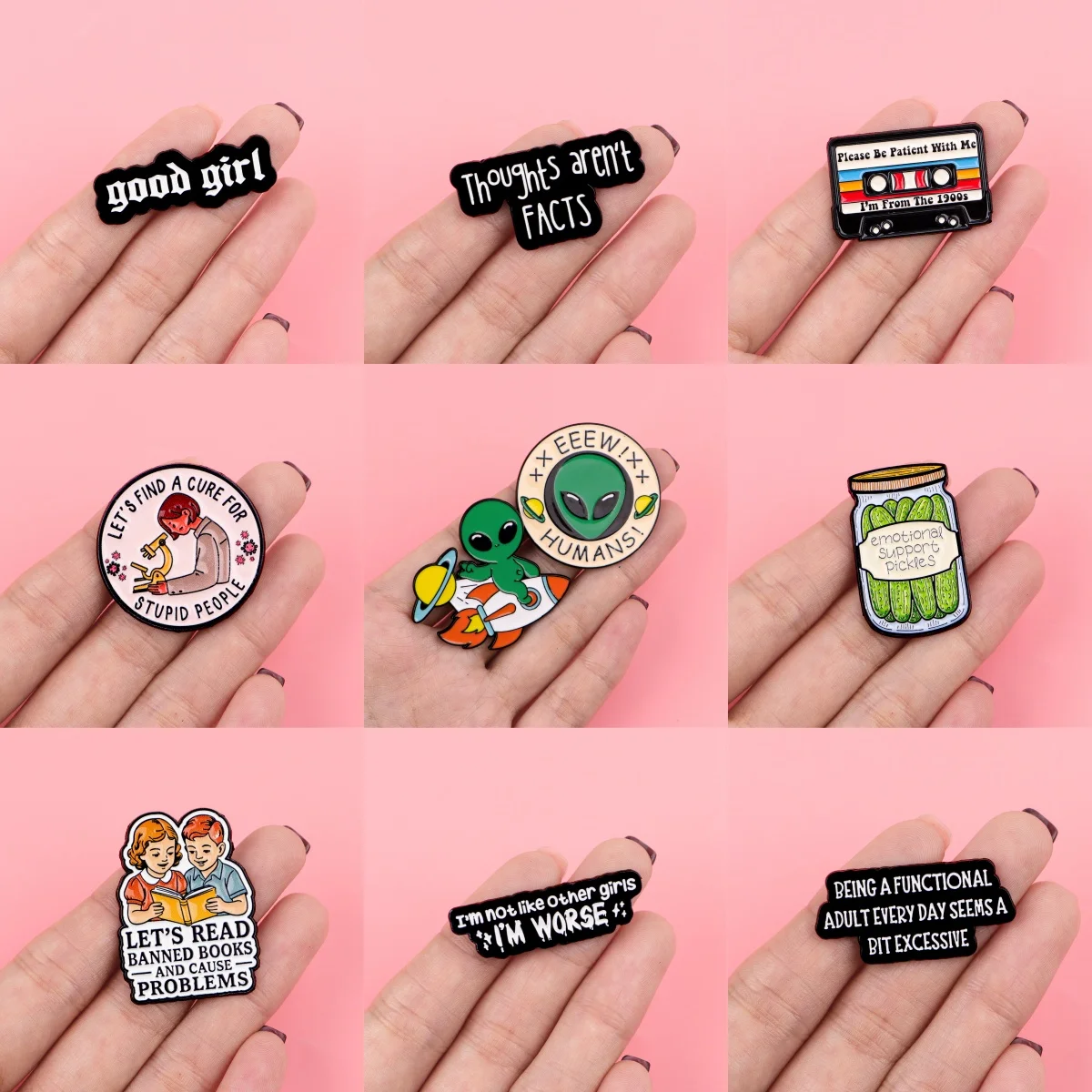 Broches en émail Vintage des années 90, broches en forme de concombre, Badge pour sac à dos, accessoires pour vêtements, bijoux amusants, cadeaux d'anniversaire